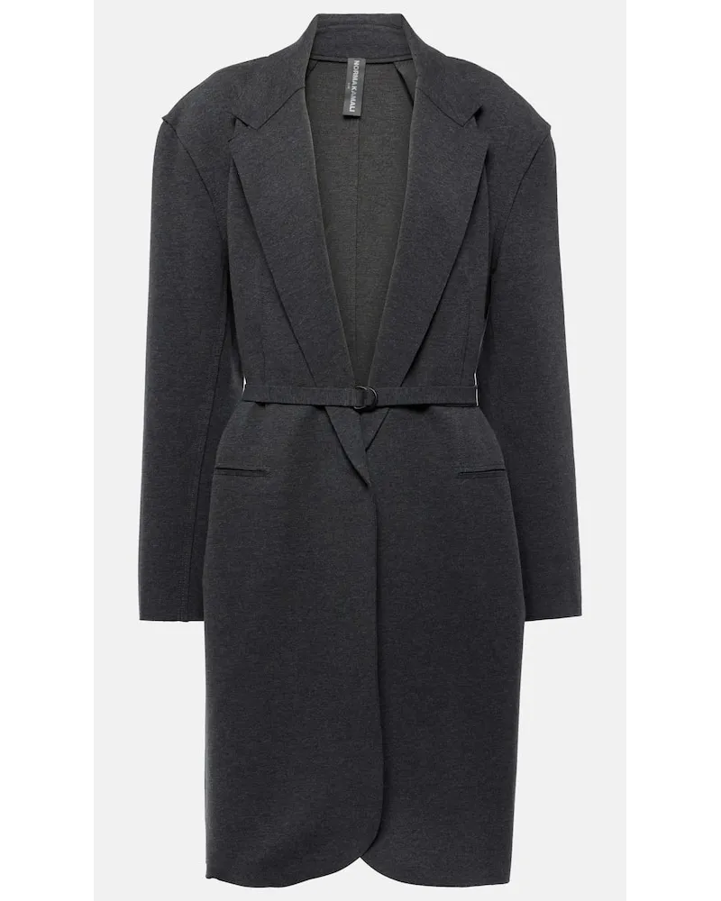 Norma Kamali Cappotto oversize in misto cotone Grigio