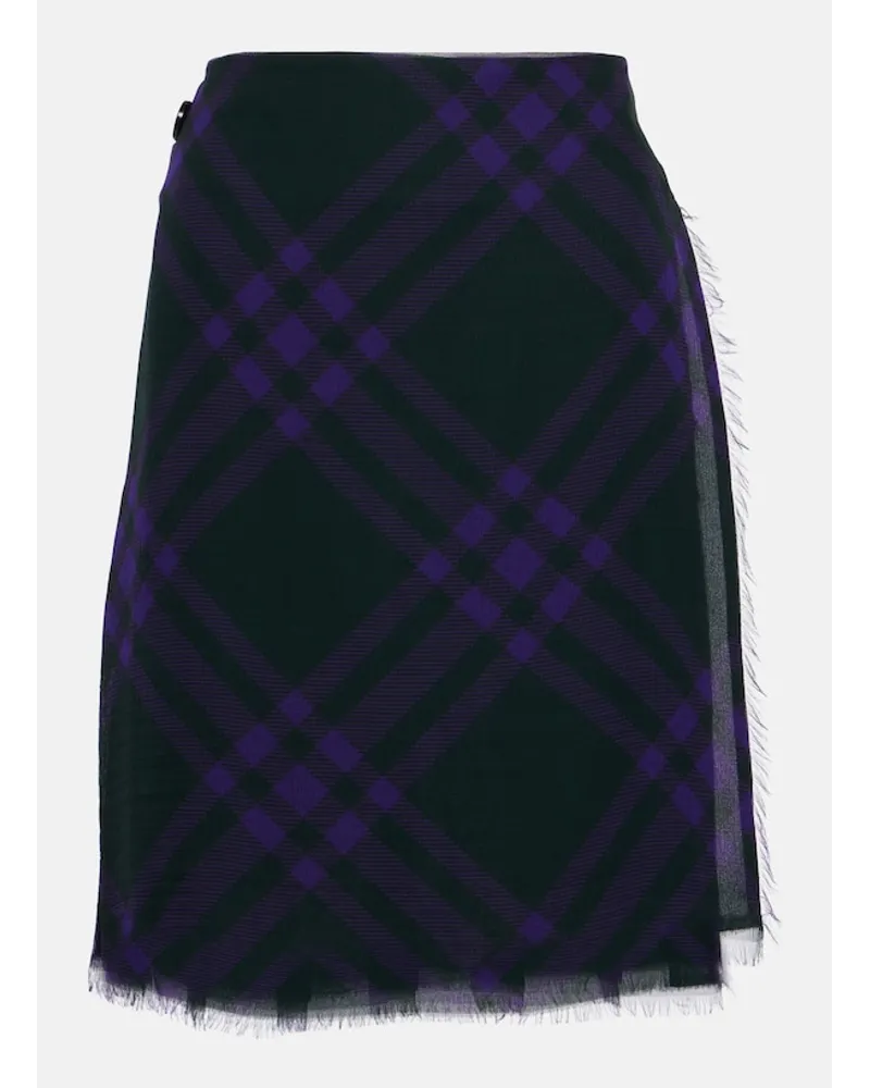 Burberry Minigonna in seta a quadri Multicolore