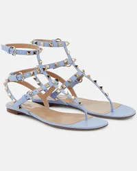 Valentino Garavani Sandali infradito Rockstud in pelle Blu