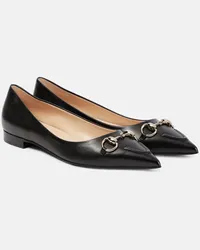 Gucci Ballerine Horsebit in pelle Nero