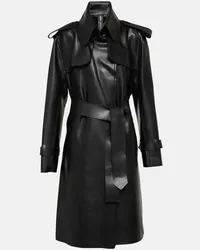 Norma Kamali Trench in similpelle Nero