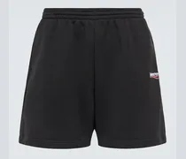Balenciaga Shorts in jersey di cotone con stampa Nero