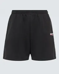 Balenciaga Shorts in jersey di cotone con stampa Nero