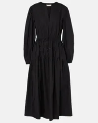 Ulla Johnson Abito midi Aurelie in cotone Nero