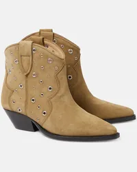 Isabel Marant Stivaletti texani Dewina in suede Beige