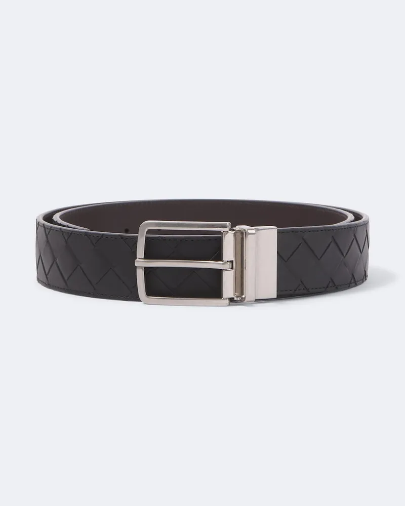 Bottega Veneta Cintura Intrecciato in pelle Nero
