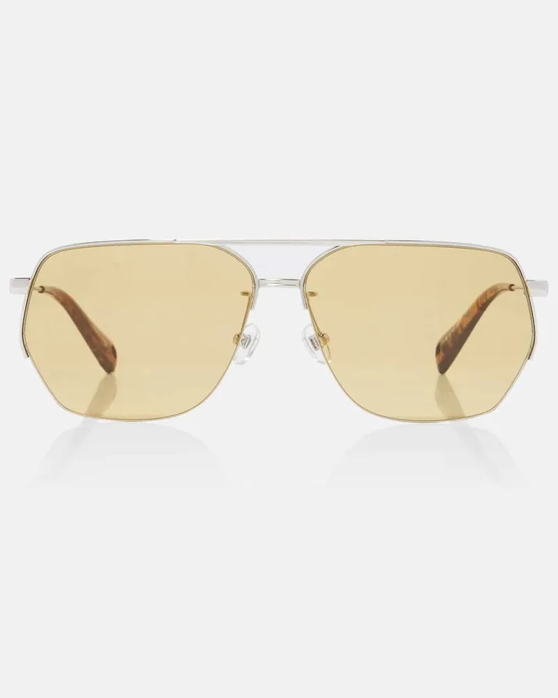 Jacquemus Occhiali da sole aviator Argento