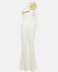 Elie Saab Jumpsuit monospalla con stampa Bianco