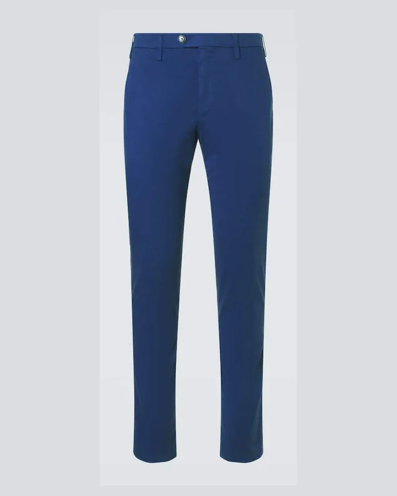 Canali Pantaloni chino regular in cotone Blu