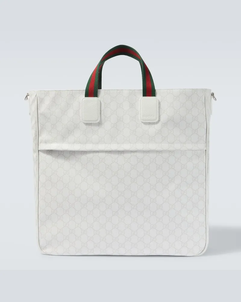 Gucci Borsa Large in canvas GG Bianco