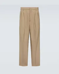 Kenzo Pantaloni regular in lana vergine Beige