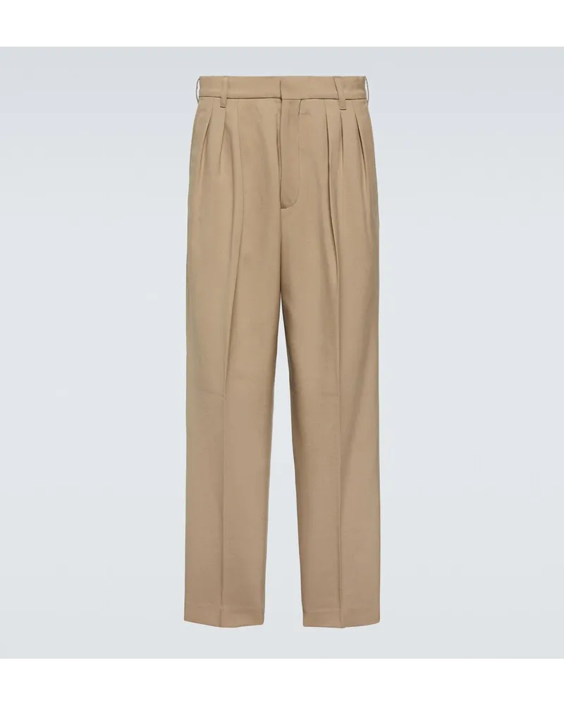 Kenzo Pantaloni regular in lana vergine Beige