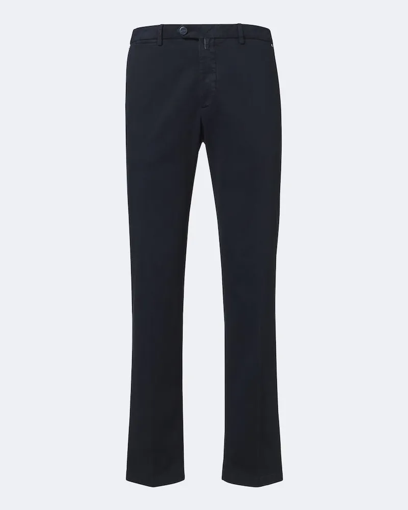 Kiton Pantaloni chinos in cotone e cashmere Blu