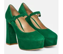 Gianvito Rossi Pumps Mary Jane in suede Verde