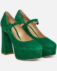 Gianvito Rossi Pumps Mary Jane in suede Verde