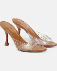 Christian Louboutin Mules Nudes Degramule con cristalli Marrone