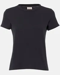 KHAITE T-shirt Samson in jersey di cotone Nero