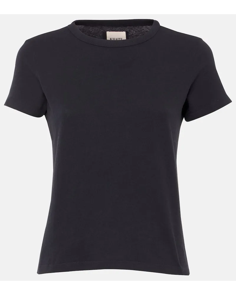 KHAITE T-shirt Samson in jersey di cotone Nero