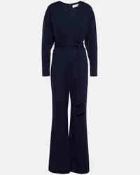 Diane von Furstenberg Jumpsuit Marilou in jersey con cintura Blu