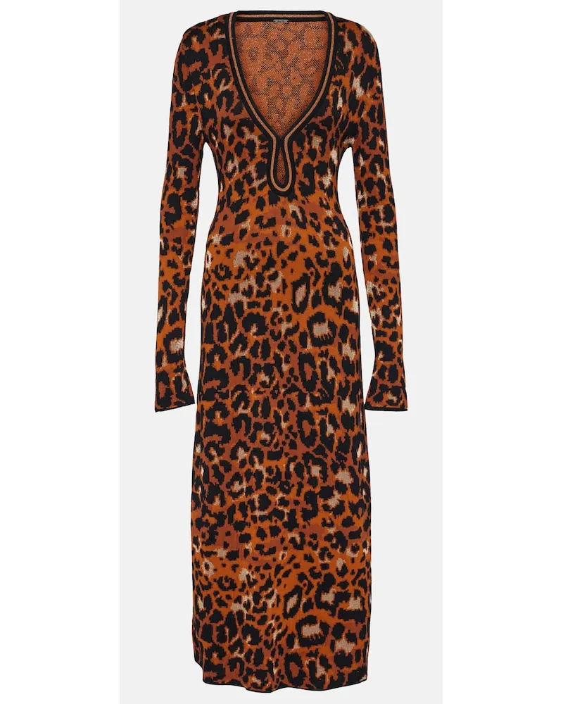 Johanna Ortiz Abito midi Amur in maglia con stampa Multicolore
