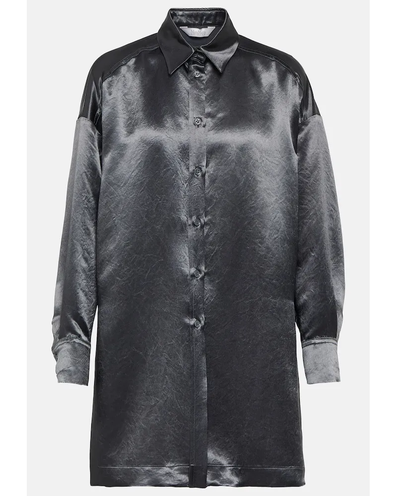 Max Mara Leisure - Camicia Bacio in raso Grigio