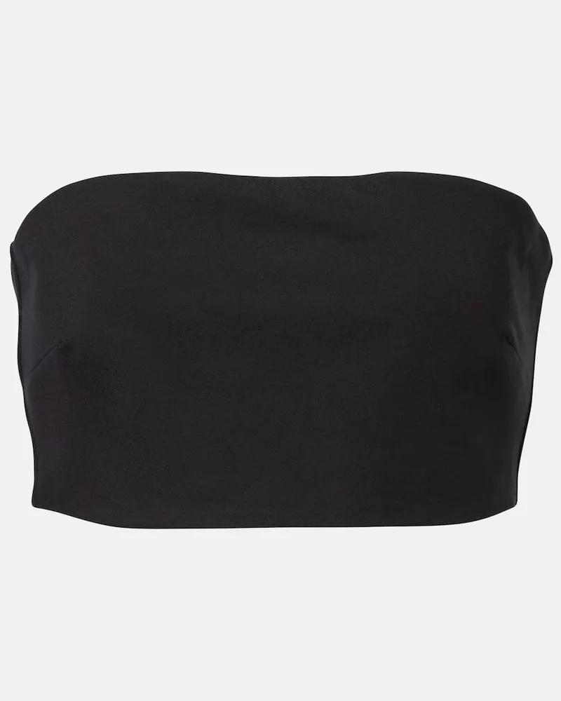 STAUD Top cropped a fascia Palladium Nero