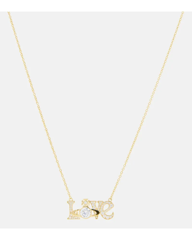 Vivienne Westwood Collana Roderica con cristalli Oro