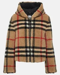 Burberry Giacca in misto lana Burberry Check Marrone