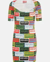 Kenzo Miniabito in jersey con stampa del logo Multicolore