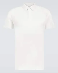 Derek Rose Polo Ramsay in misto cotone Bianco