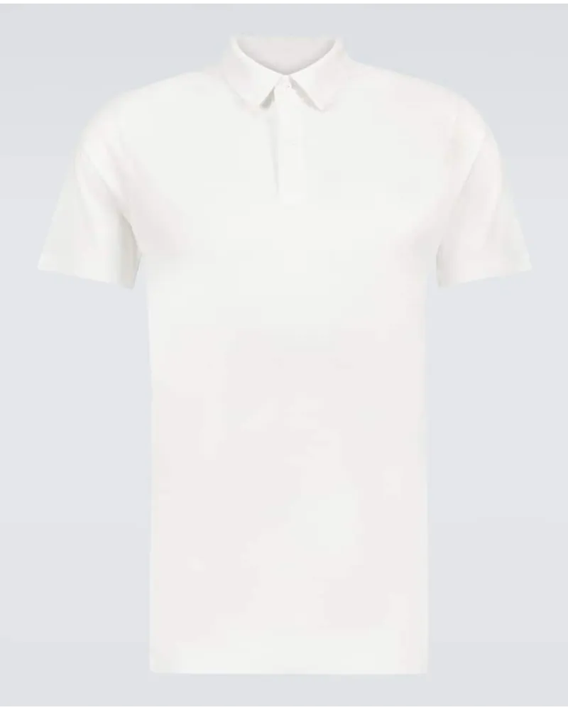 Derek Rose Polo Ramsay in misto cotone Bianco
