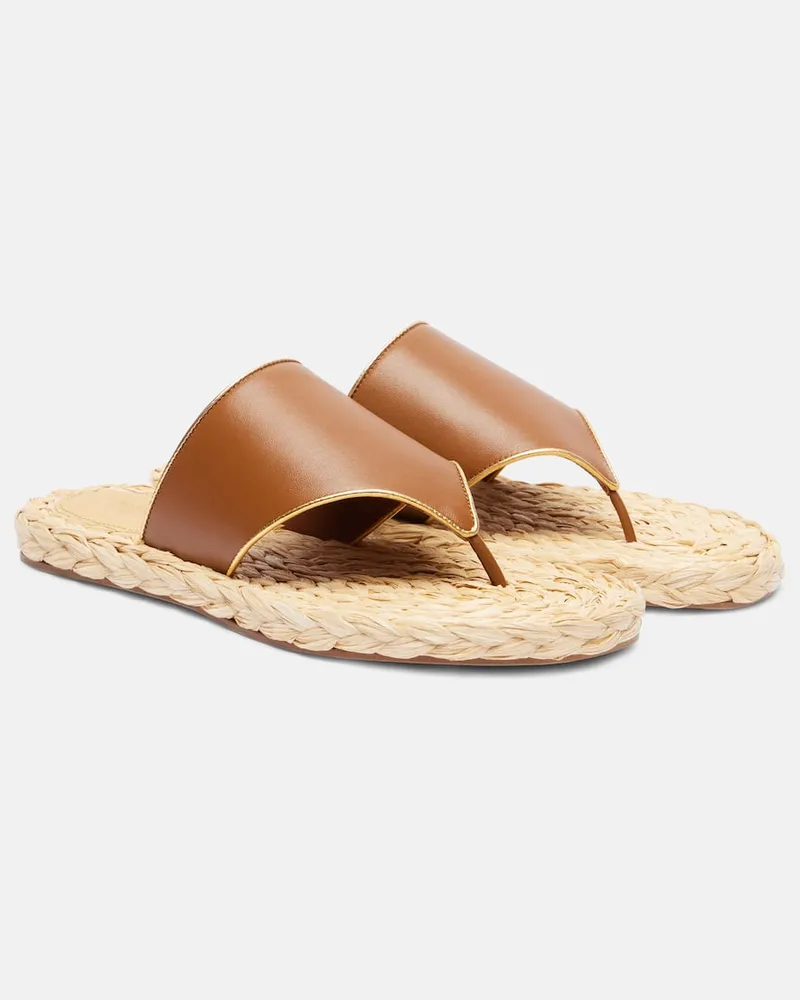 Paris Texas Sandali espadrillas Amalfi con pelle Neutro
