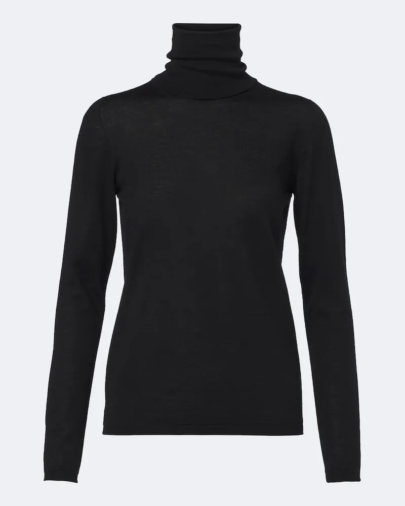 Max Mara Pullover a collo alto in lana vergine Nero