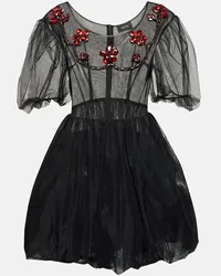 Simone Rocha Miniabito in tulle con decorazione Nero