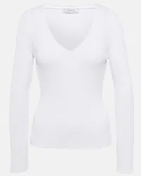 Max Mara Leisure - Pullover Calcio a coste Bianco