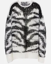 Stella McCartney Pullover in misto lana con stampa Bianco