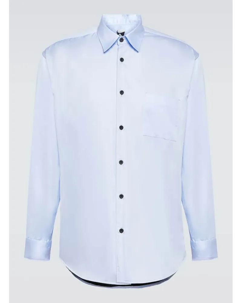 GR10K Camicia in popeline di cotone Blu