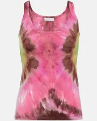 Gabriela Hearst Top Graham in cashmere tie-dye Rosa