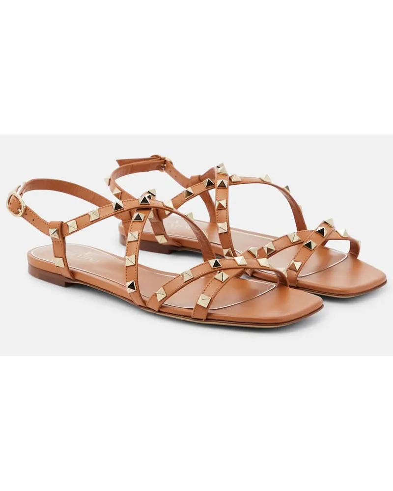 Valentino Garavani Sandali Rockstud in pelle Beige