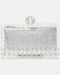 Aquazzura Clutch Tequila con cristalli Argento