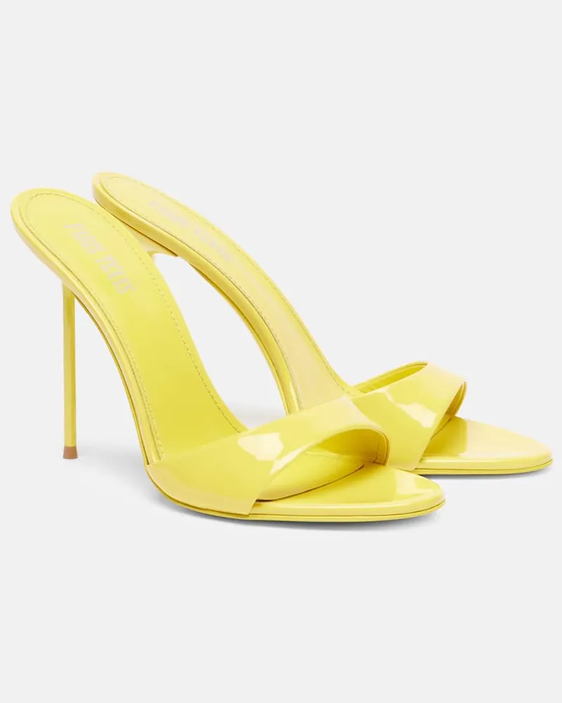 Paris Texas Mules Lidia in vernice Giallo