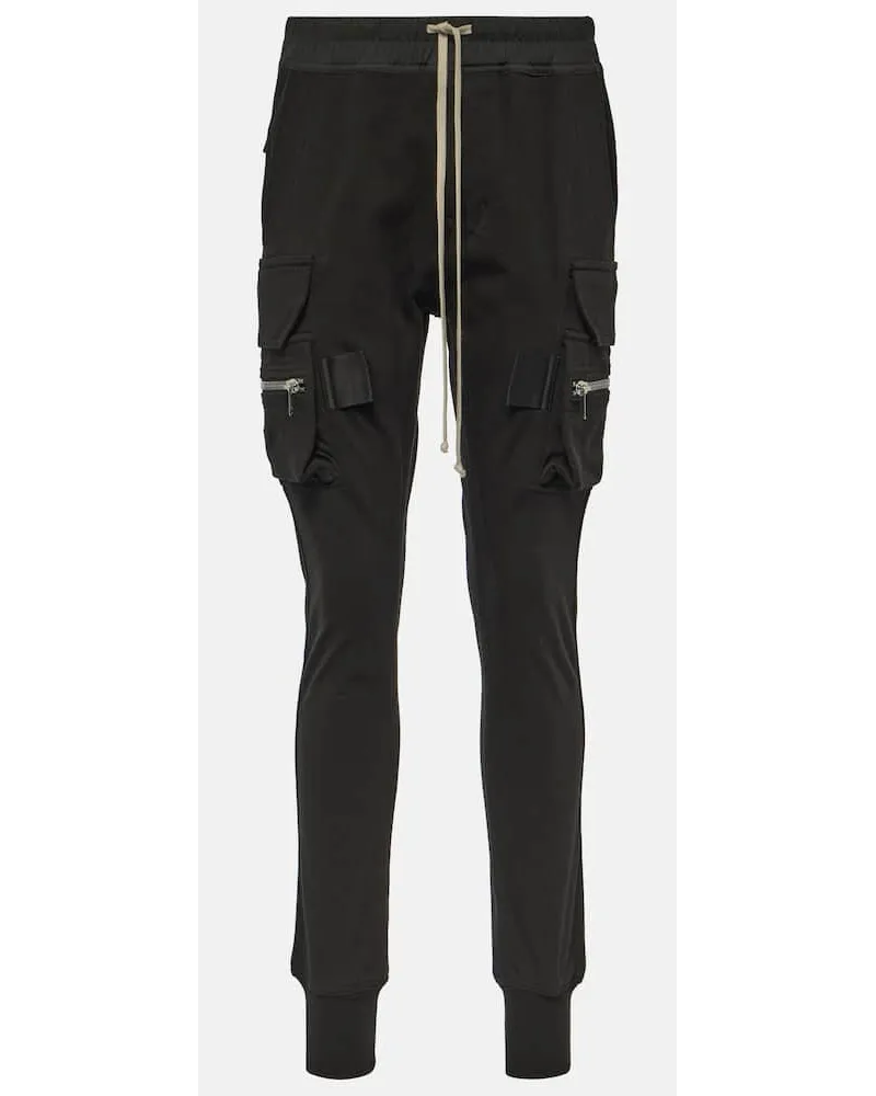 Rick Owens Pantaloni cargo skinny in cotone Nero