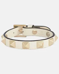 Valentino Garavani Bracciale Rockstud in pelle Bianco