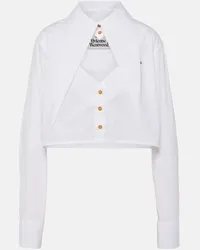 Vivienne Westwood Camicia cropped Heart in cotone Bianco