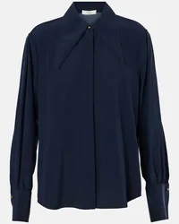 Chloé Chloé Camicia in chiffon di seta Blu