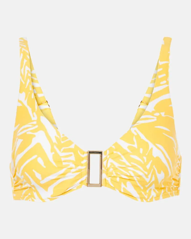 Melissa Odabash Top bikini Bel Air con stampa Giallo