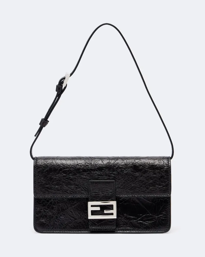 Fendi Borsa a spalla Mini in pelle Nero