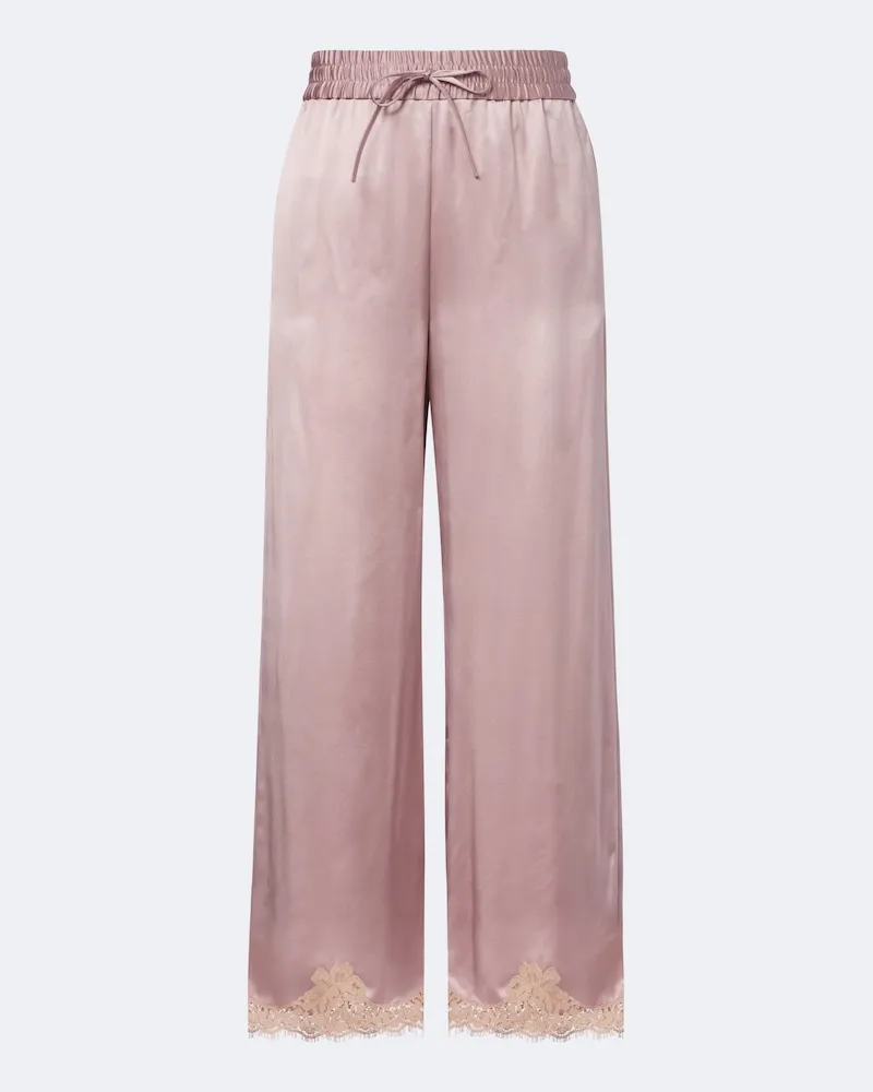 Valentino Garavani Pantaloni a gamba larga in seta Rosa