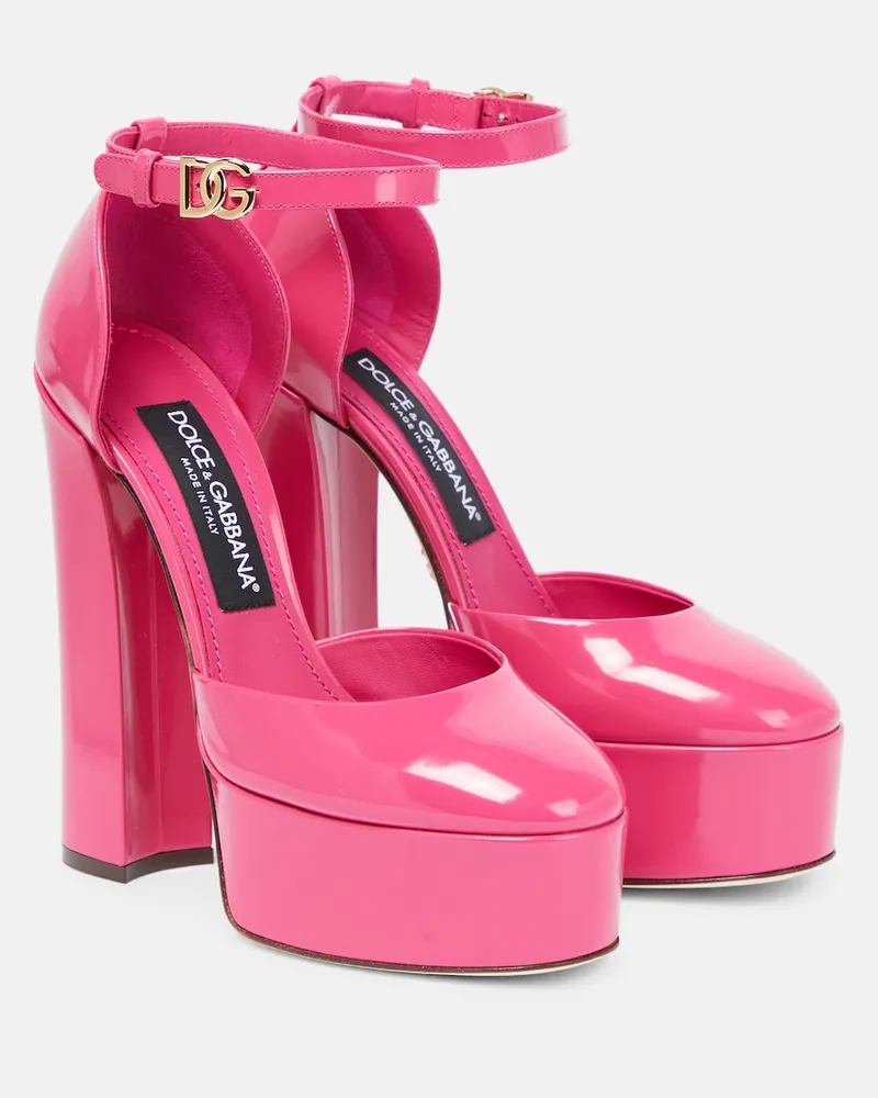 Dolce & Gabbana Pumps in pelle con platform Rosa