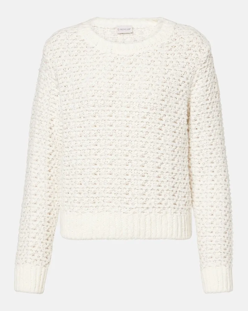 Moncler Pullover in misto cotone Nero